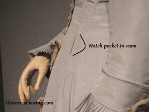 Hidden Watch Pocket in c.1880 Gown Hidden Watch Pocket in c.1880 Gown