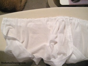 Waistband Pinned to Drawer Legs