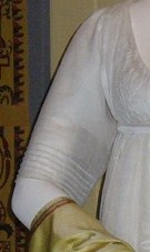 c.1800 sheer straight sleeves (Costume Museum of Bath)