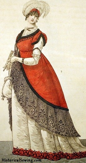 1800 Lady with Reticule Bag