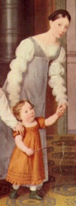 Long bound sleeve as painted in the 1818 Nathanson Family portrait