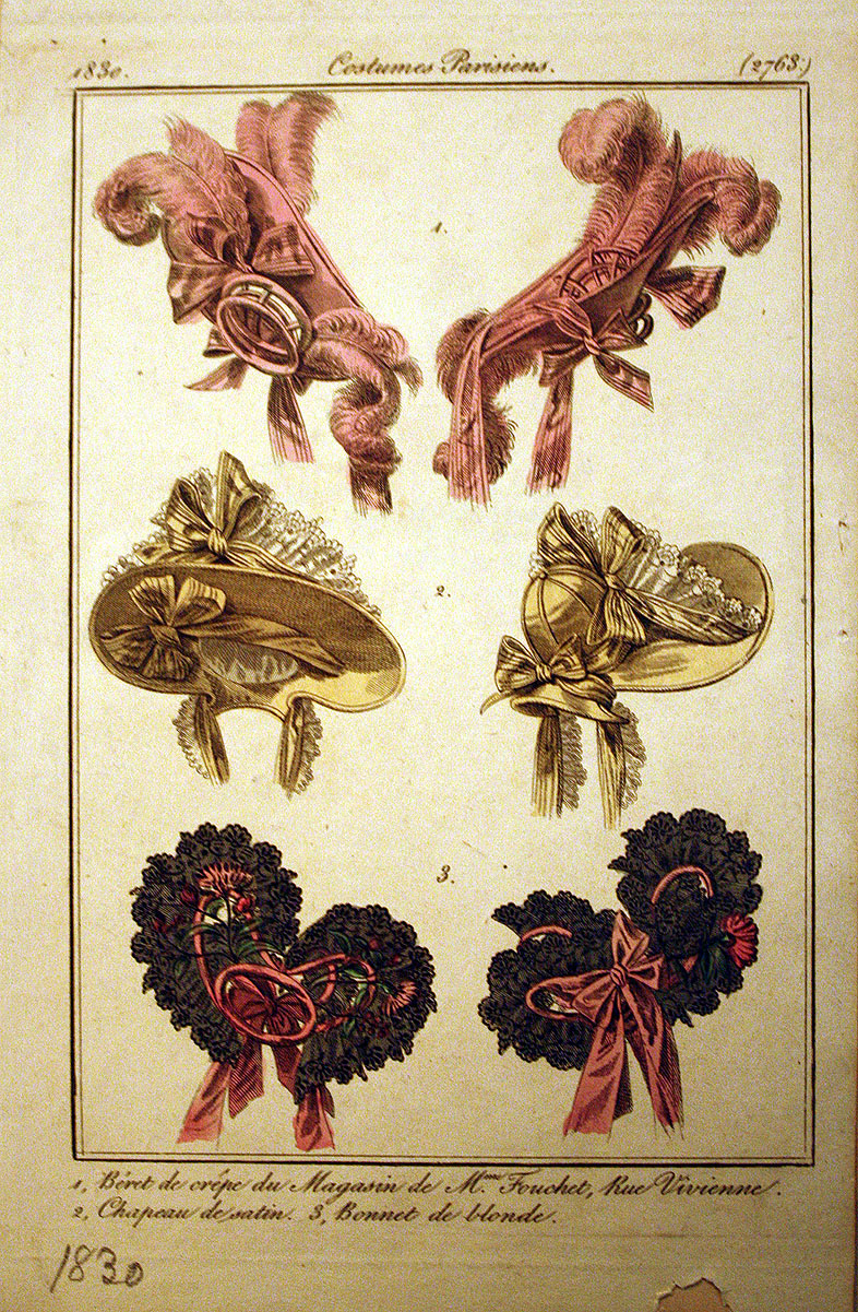 Costumes Parisiens Chapeaux -1830
