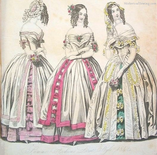 1842 -skirt trims sewn up to the waist