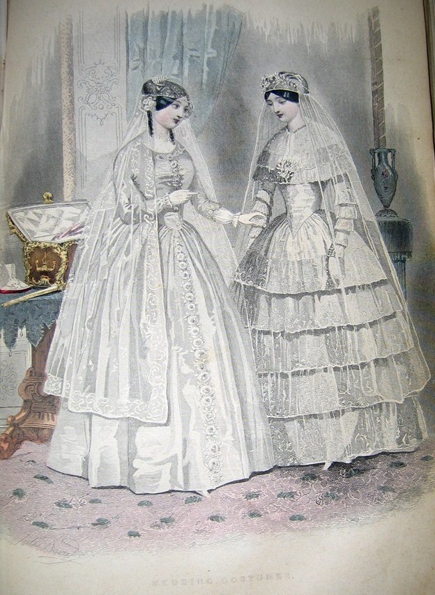 1850 Godey's Wedding Costumes