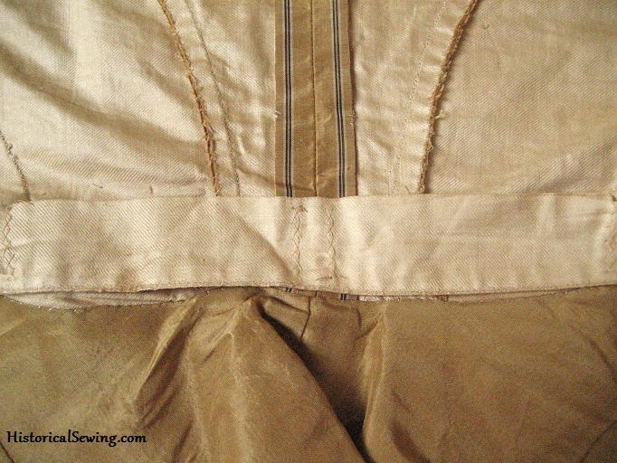 Waist Tape Wrangling - Inside Bodice Support | HistoricalSewing.com