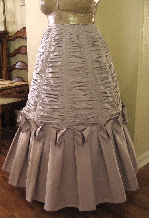 Just Keep Ruching, Ruching, Ruching.... The 1873 Blackberry Cream Dress