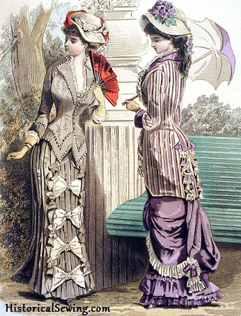 1880 August Walking Dresses, Journal des Demoiselles
