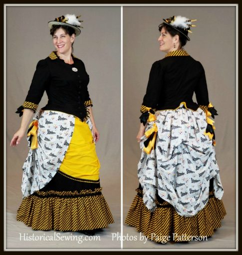 1884 Steelers Royalty bustle dress