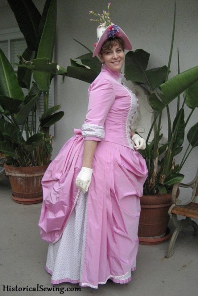 1886 Pink Bubble Gum Diamonds Dress – Historical Sewing