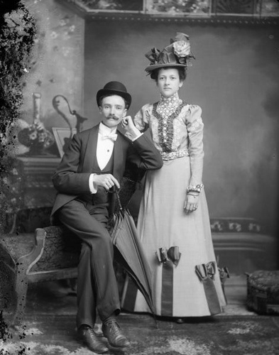 1898 - Mr. and Mrs. Olaf Olson, Wisconsin Historical Images