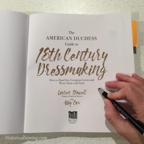 Book Review: American Duchess Guide to 18th Century Dressmaking