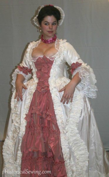 Abby Cox in 1760s sacque gown