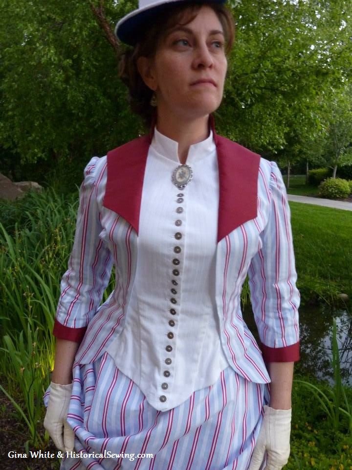 Bodice with vest front