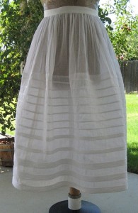 Reproduction Organdy Corded Petticoat