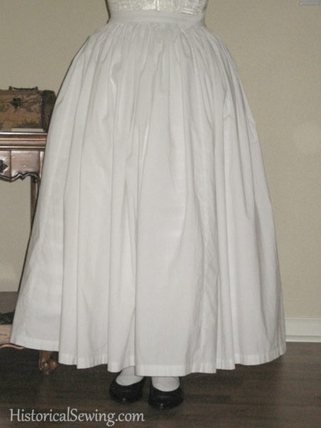 Corded petticoat with plain over petticoat