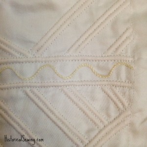 Cording detail on corset front