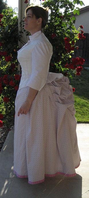 1880s Cotton Skirt and Bodice Muslin Mockup