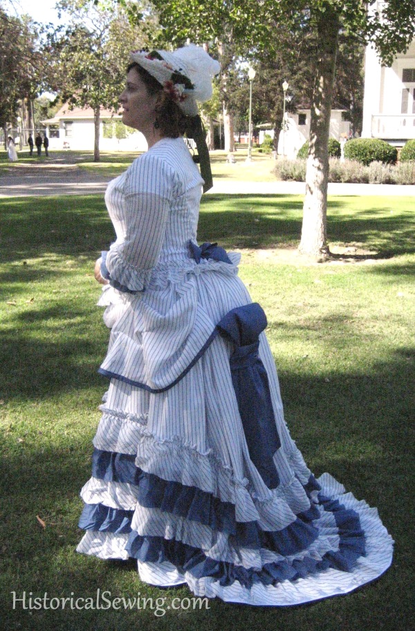 victorian bustle day dress