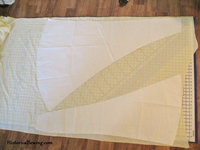 Cutting out 1905 skirt