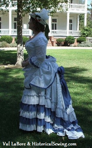 1875 dress only worn over TV101 with ruffled overlay