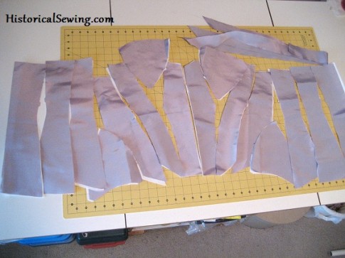 Edwardian corset pieces cut out