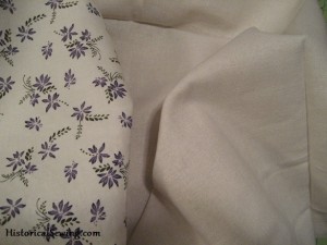 Bodice cotton floral & linen underlining