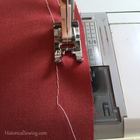 Easy Machine Gathering | two rows of basting stitches