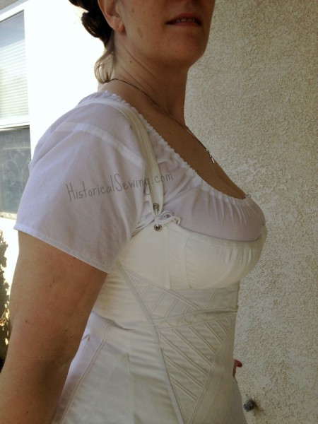 Regency corset supporting a DDD bust