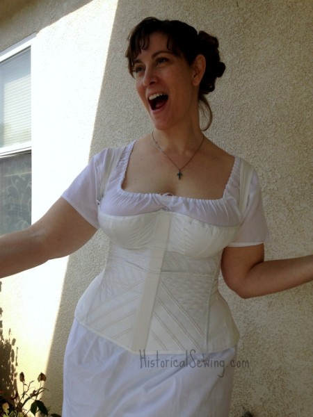 Finished Regency corded corset & chemise