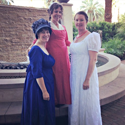 Jennifer, Adriana & Morgan in their Regency dresses