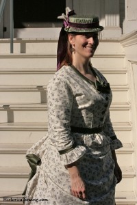 Jen in 1871 Dress & Hat | HistoricalSewing.com