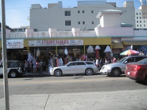 Shops in the Downtown LA Fabric District
