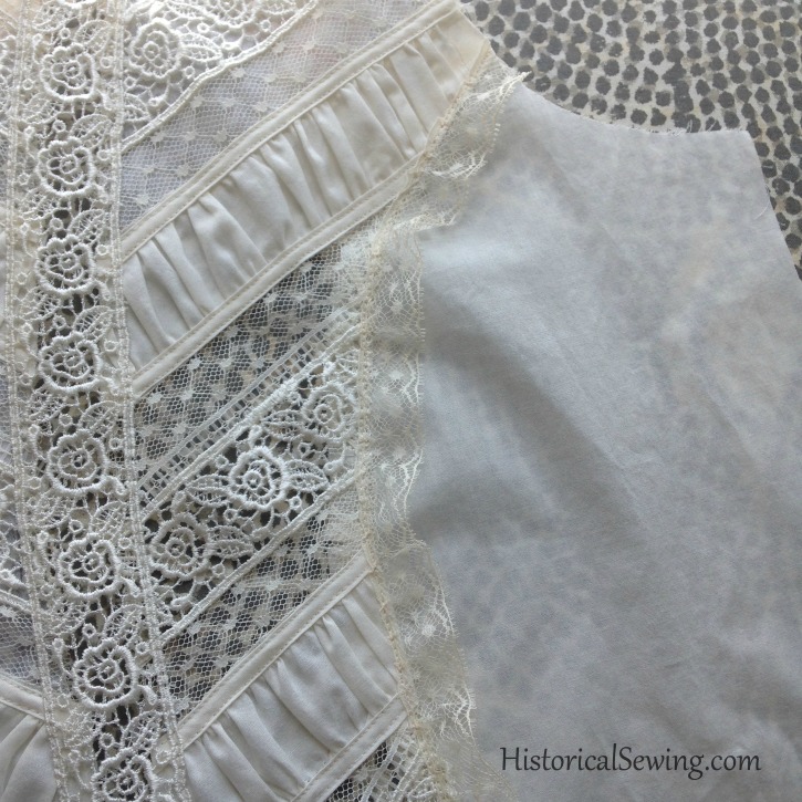 1880 Vanilla Dressing Gown – Creating the Lace Panels – Historical Sewing