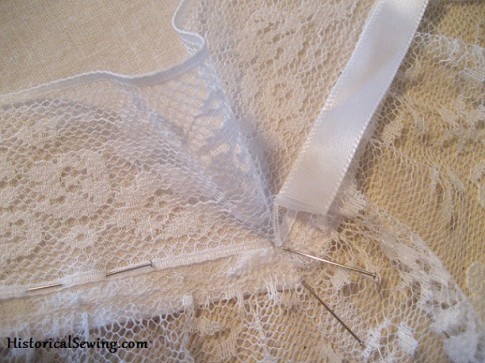 Mitering the Flat Lace