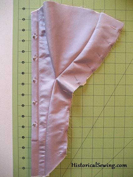 Piecing Edwardian corset panels