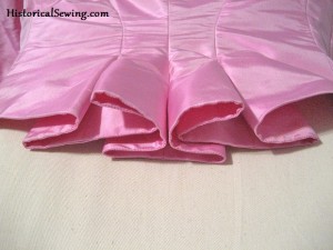 1886 Pink Bodice Pleat Folds