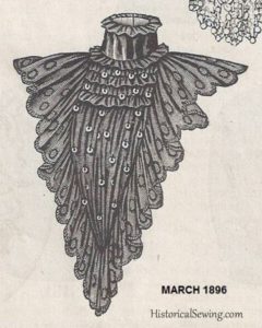 Black Chiffon Plastron as seen in The Delineator, March 1896