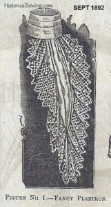 Fancy Plastron from The Delineator, September 1892