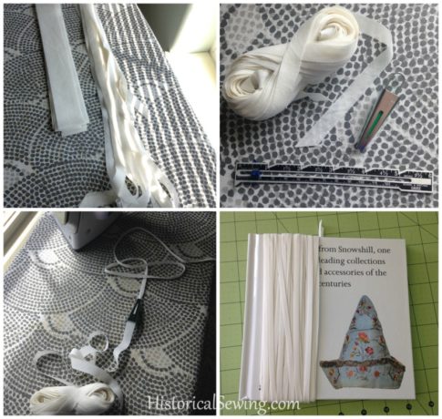1880 Vanilla Dressing Gown|Preparing bias tape