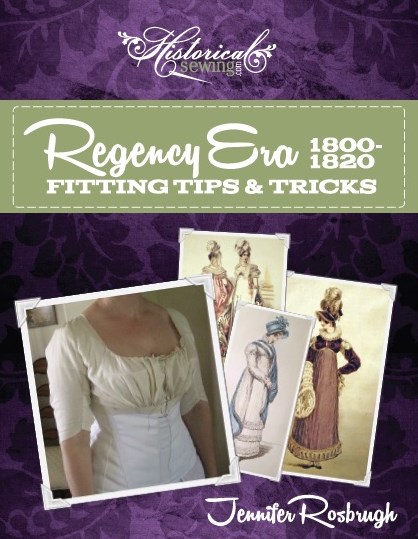 0219 Empire / Regency dress with front clousure, apron, cap and fichu –  BlackSnailPatterns