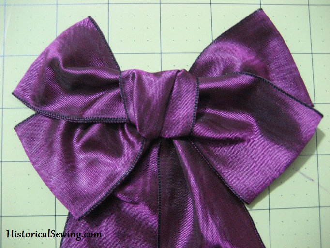 How To Make Ribbon Bows For Victorian Costumes Historical Sewing   Ribbon Bow 