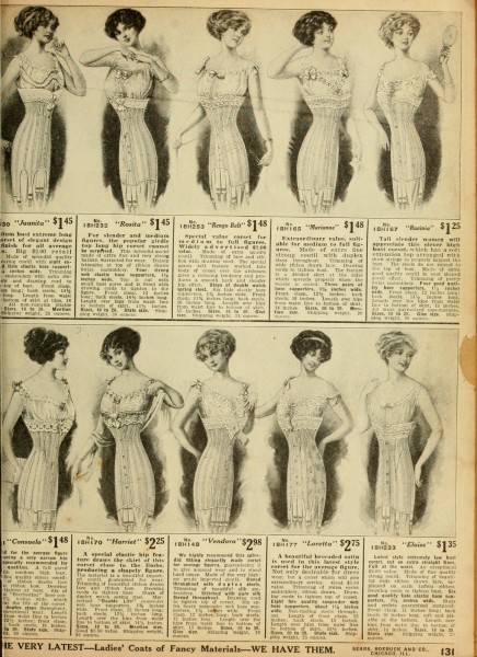 Sears 1912 corsets ad, Catalog no. 124
