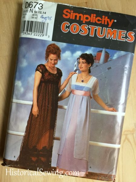 Simplicity pattern inspired by Titanic costumes