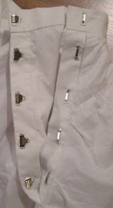 Skirt placket with hooks & bars