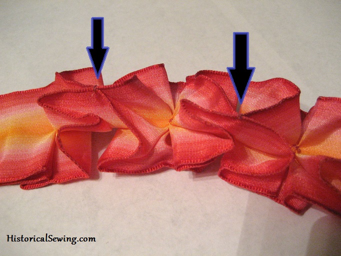 Tack each pleat in the center