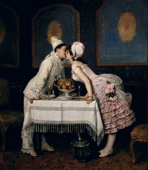 The Kiss by Auguste Toulmouche, 1870
