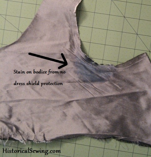 Under arm cotton covered dress shields protects against sweat stains 
