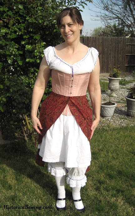 Victorian undergarments. Chemise, bustle cage, petticoat, corset