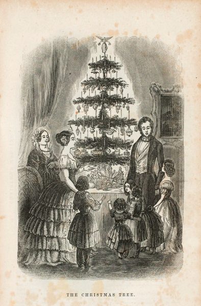 The Christmas Tree - drawing of the royal family and first published in 1848 in the Illustrated London News.