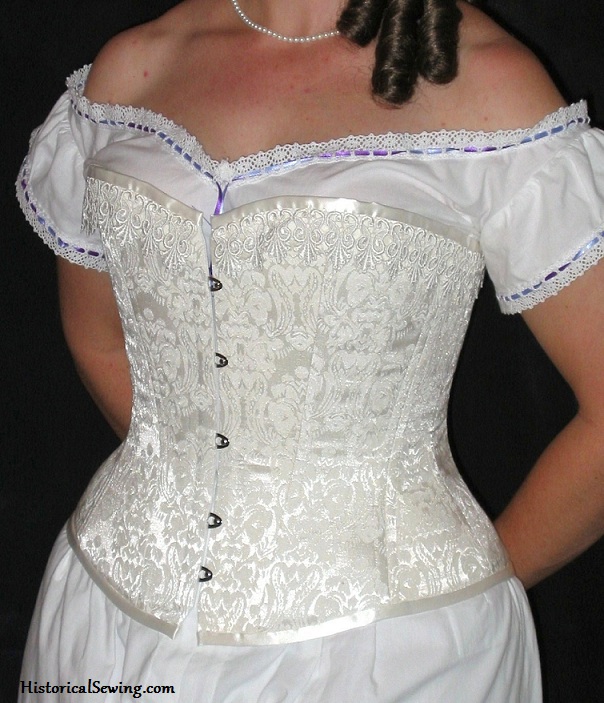 Boned Corsets with Lacing and Ruffle Pattern from CorsetMakingSupplies.com